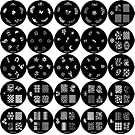 MASH Set of 25 Nail Art Nailart Polish Stamp Stamping Manicure Image Plates 26-50 Accessories Set