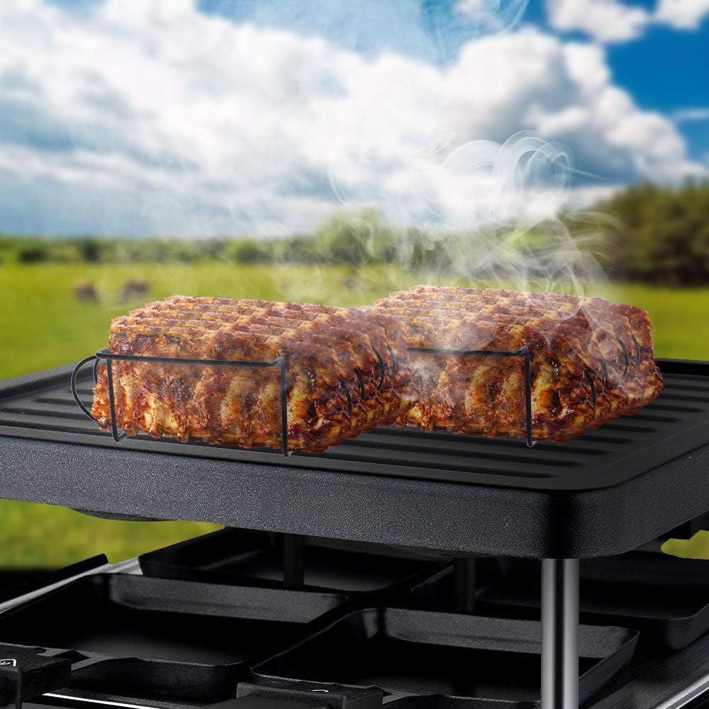 Urban Deco Rib Rack Grill Racks Pork Rib Rack Non Stick Rib Rack Bbq For 2 Set Porcelain Coated Steel Roasting Stand Holds 4 Rib Racks For Grilling #win #a #weber #grill #2020 Urban Deco Rib Rack Grill Racks Pork Rib Rack Non Stick Rib Rack Bbq For 2 Set Porcelain Coated Steel Roasting Stand Holds 4 Rib Racks For Grilling