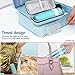 Water Dental Flosser for Teeth Cleaning and Flossing with Travel Size Case – Rechargeable Oral Irrigator, KOOVON Portable Water Flosser for Adults, IPX7 Waterproof, 5 Jet Tips & 4 Modes, Blue