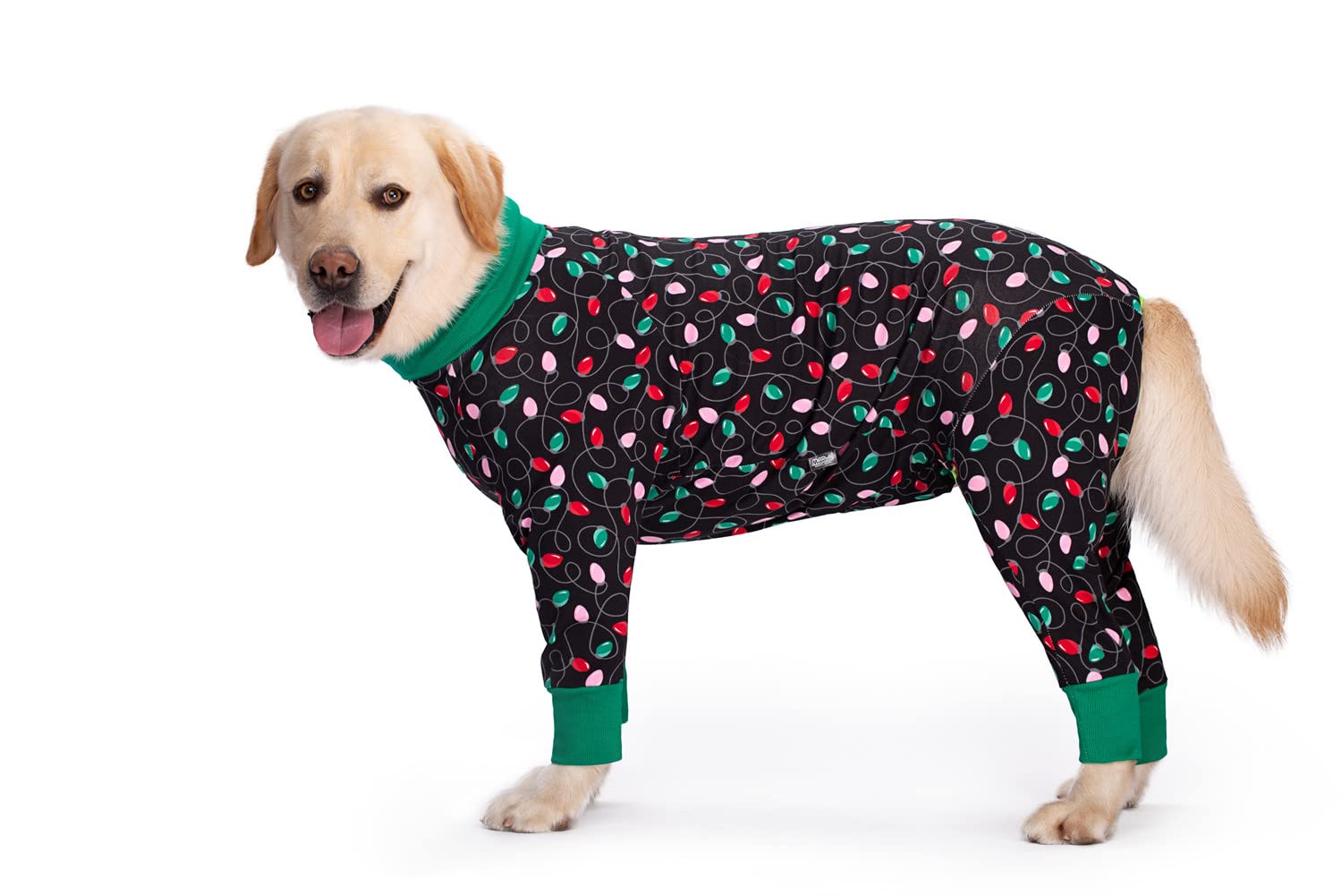 BT Bear Large Dog Clothes, Elastic Pet Onesie Clothes Protect Joints Anti-hair Anti Licking, Wound Protection Pet Pajamas PJS Dog Jumpsuit For Medium Large Dogs (3XL, Black)