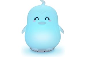 RAINLAX Mindfulness 'Breathing Penguin' | 4-7-8 Guided Visual Meditation Breathing Light | 3 in 1 Device with Night Light & Noise Machine for ADHD Anxiety Stress Relief Sleep - Gift for Kids Adult Women Men