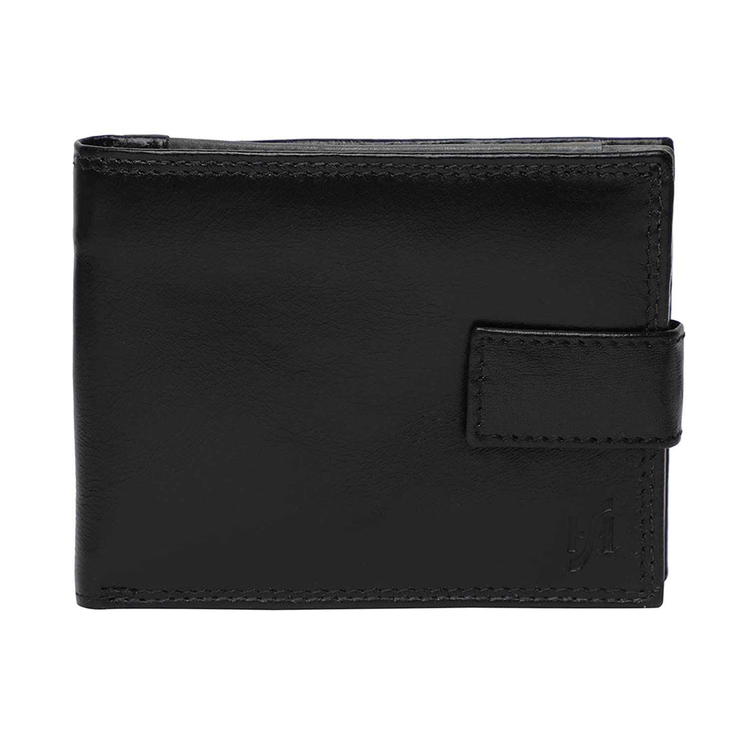 STARHIDE Wallets Men RFID Blocking, Genuine Leather Wallet, Men Slim Wallets with External Zip Around Coin Pocket Pouch and Gift Box 1180 (Black Grey)