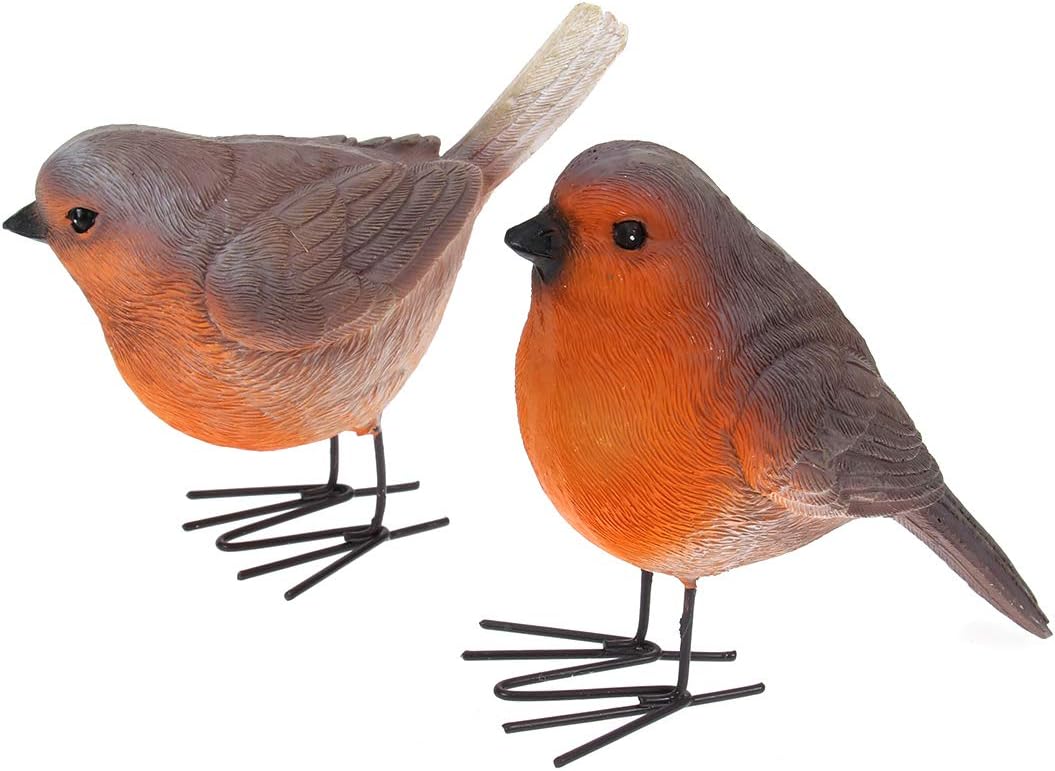 Garneck Realistic Bird Resin Ornaments Resin Bird Garden Ornament for