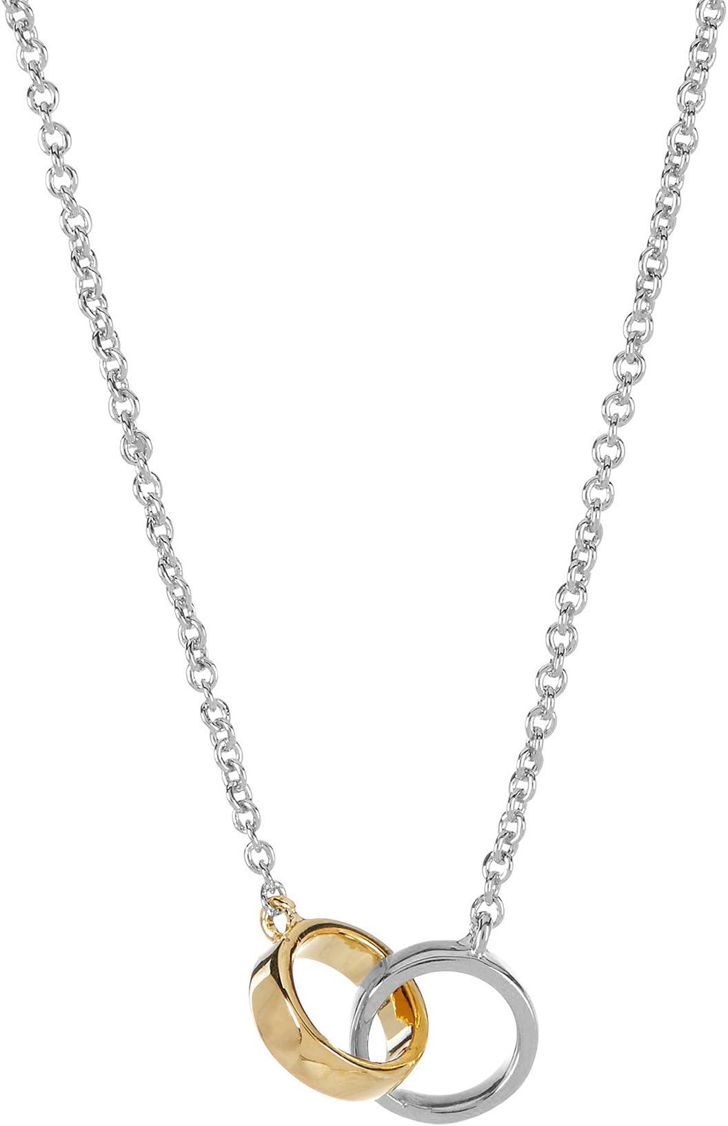 Sterling Forever - Gold and Silver Two-Tone Interlocking Circles Necklace
