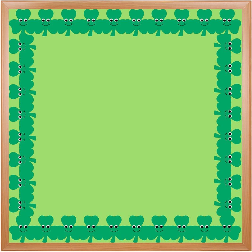 Hygloss Products Happy Shamrocks Die-Cut Bulletin Board Border โ Classroom Decoration โ 3 x 36 Inch, 12 Pack