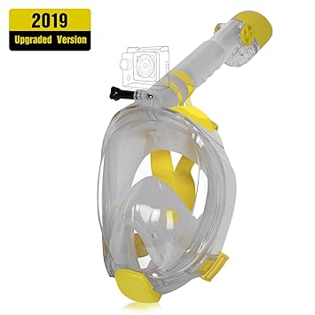 Unigear Tauchmaske Schnorchelmaske S1, Seitliche Schnellsprungschnalle abzutragen, Vollgesichtsmaske Erwachsene, mit Kameraha