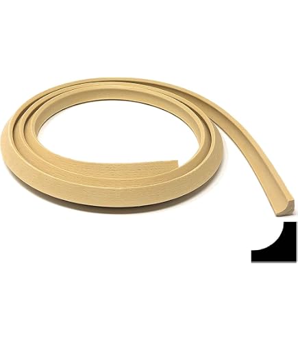 Moulure De Sol Flexible Flex Trim - Quart De Rond 3/4 X 144 Pouces - Polyuréthane Teinte Antique - Neuf
