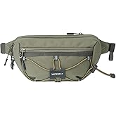 WATERFLY Lightweight Small Fanny Pack: 1.5L Mini Slim Crossbody Waist Belt Hip Bag with RFID Blocking, Anti-Theft & Water Resistant Pouch for Women Men Travel Hiking Running Walking EDC