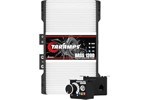Taramps Bass 1200 4 Ohms Monoblock Amplifier 1200 Watts Rms 1 Channel 14.4VDC Output Power, Full Range Rca/High Level Input, 