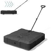 JOINHOM Cantilever Umbrella Base with Wheels, 350 lbs Fillable Stand | Fit 9-12ft Offset Patio Umbrella, Easy to Move, HDPE Wind-resistant, Locking Mechanism