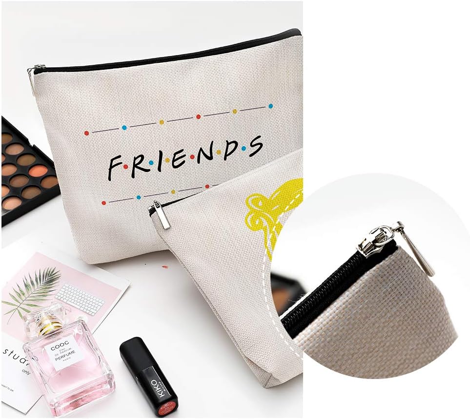 Friends Forever [25th Anniversary Ed] Friends TV Show Merchandise Peephole Yellow Frame Cosmetic Bag for Friends Fans