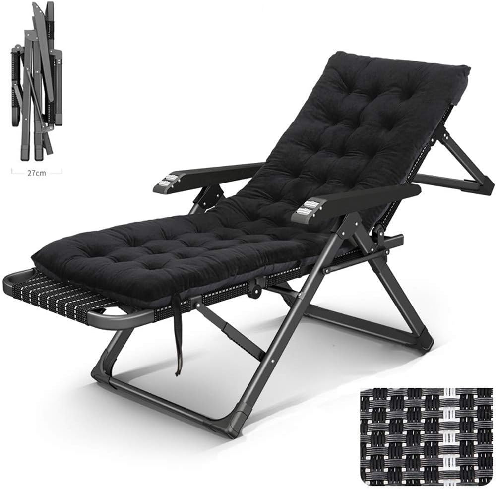 WeiX Garden Lounger Recliner Foldable And Adjustable, with Headrest Upholstered, Suitable for Indoor Outdoor, Patio, Beach, Pool Etc. Relax Lounger Garden Relaxing Armchair, A