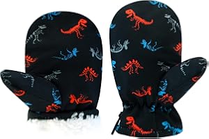 POXIMI Winter Toddler Snow Gloves Baby Boys Waterproof Gloves for Girls Warm Mittens Fleece Ski Mittens for Outdoor Sports