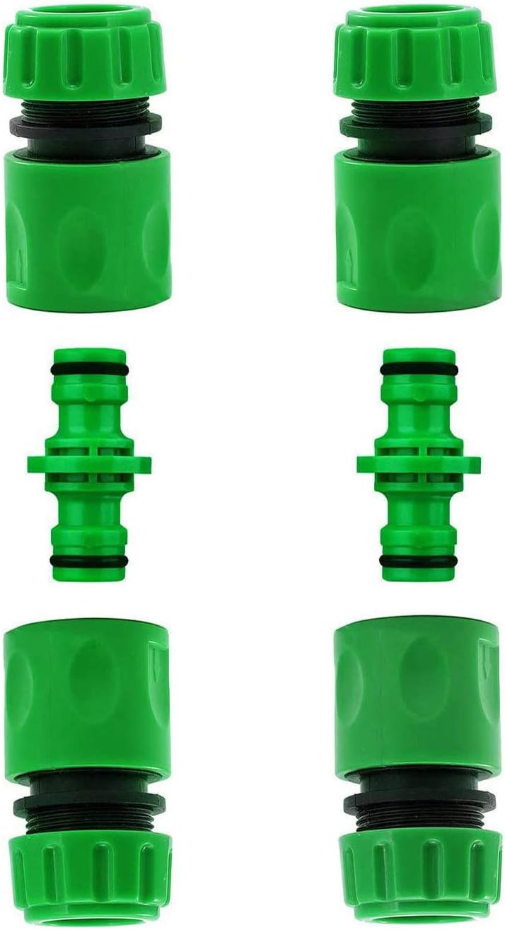 CaLeQi 2Pcs 1/2 Inch Quick Connectors & 4Pcs Double Male Hose Connectors