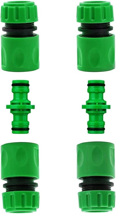 CaLeQi 2Pcs 1/2 Inch Quick Connectors & 4Pcs Double Male Hose Connectors