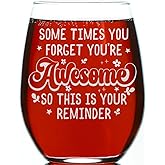 You Are Awesome Wine Glass Gift for Women – 15oz Laser Engraved Glass – Gift for Girlfriend, Best Friend, Sister – Unique Birthday Present Idea