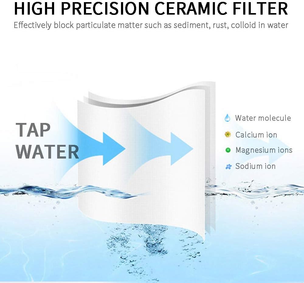Kowela Faucet Mount Water Filter, SUS304 Stainless Steel Reduce Chlorine,Lead,BPA Free, Water Purifier with 7-Layer UF+ACF Filtration System, Fits Standard Faucets with 1 Filter Cartridge: Home & Kitchen