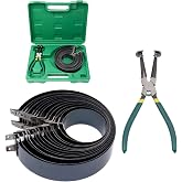 RYANSTAR RACING Piston Ring Compressor Tool Kit 14 Bands 62-145mm | Engine piston ring compressor kit with 1 pliers and 14 bands, compatible with cars and trucks, size 62-145mm/2.44-5.71in.