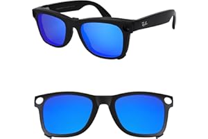 HILEEN Polarized External Mount Clip-on Sunglasses for Ray-Ban Meta Wayfarer RW4008 & Gen 2 RW4012 Large 53-22