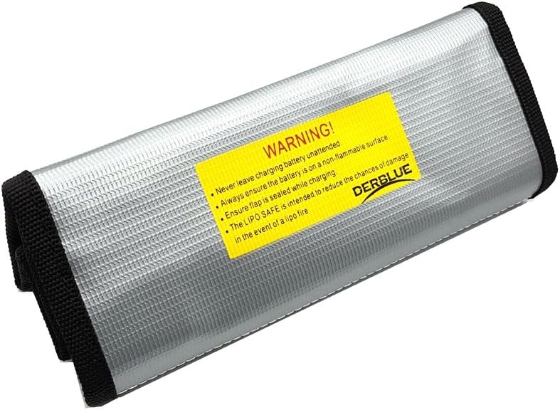 DerBlue 2pcs Fireproof Explosionproof Lipo Battery Safe Bag Lipo Battery Guard Safe Bag（185x75x60mm）: Home Audio & Theater