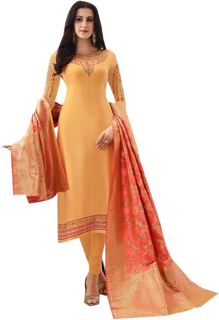 churidar with silk dupatta