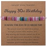 30th Birthday Gifts for Her Best Friend Sister Niece Natural Stone Bracelet Gifts for Daughter Granddaughter 30 th Birthday Gifts for Women Mom Aunt Wife Birthday Gift for Women 30