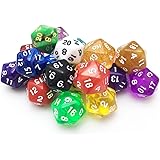 SmartDealsPro 10 Pack of Random Color D20 Polyhedral Dice DND RPG MTG Table Games