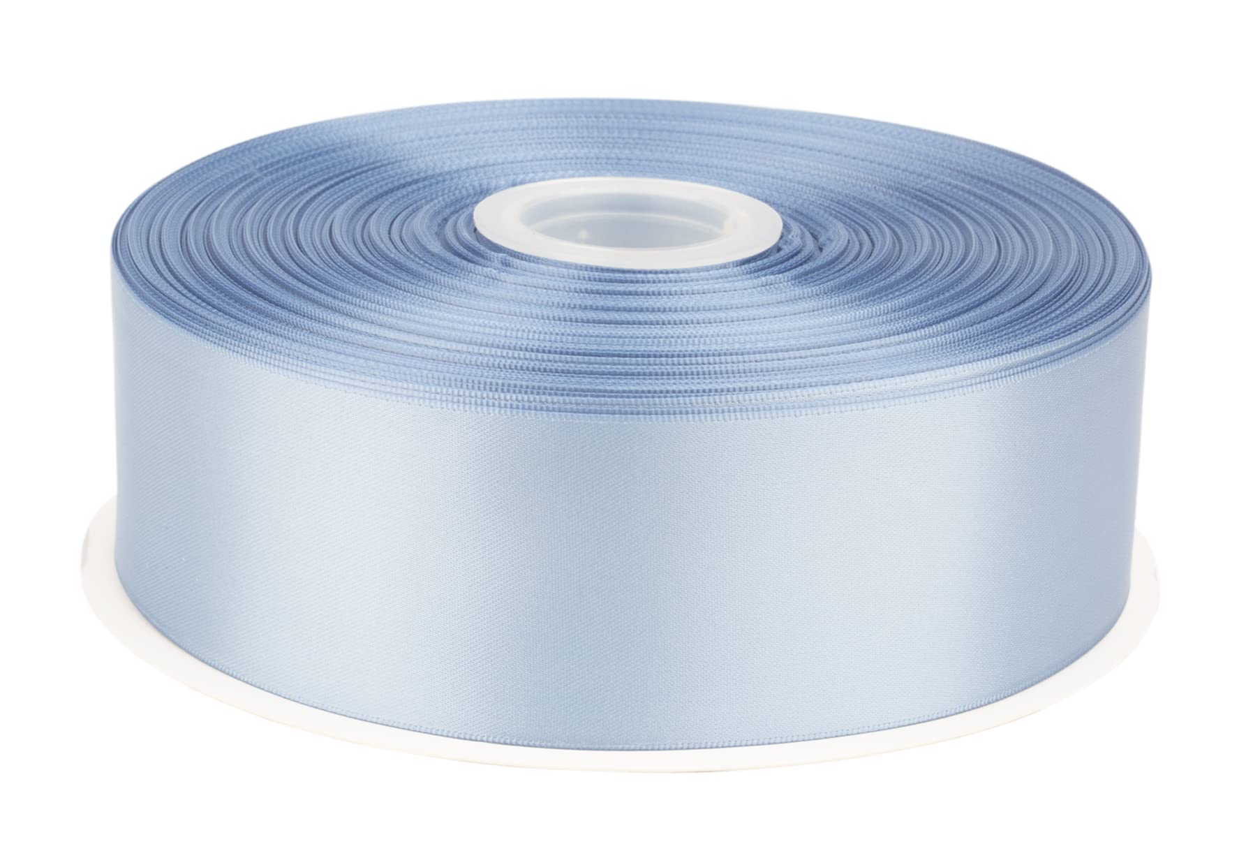 Fondersy 91 Meters French Blue Double Faced Satin Ribbon - 50mm Width for Wedding, Gift Wrapping, Floral Arrangement and Crafts