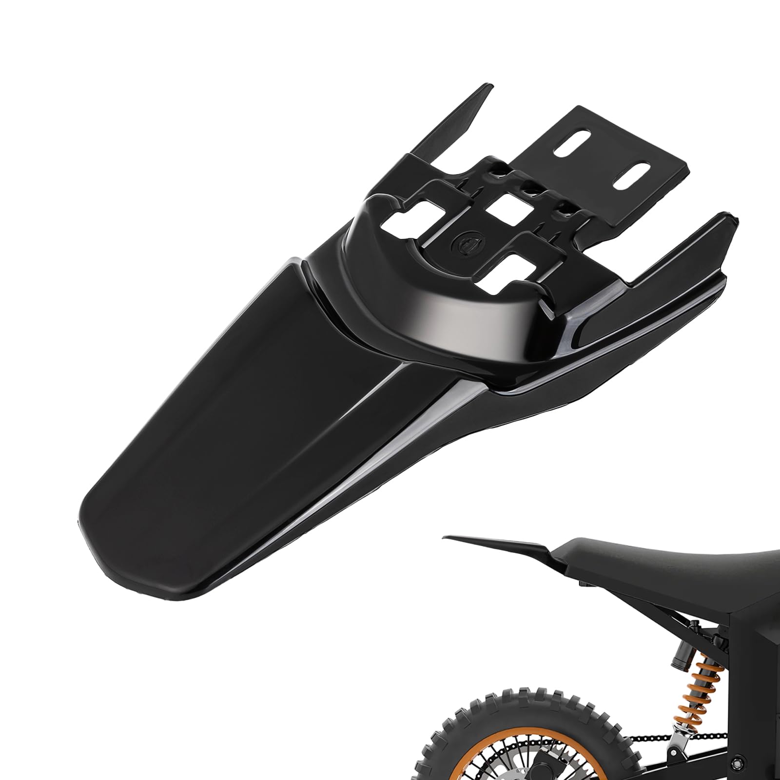 Photo 1 of Rear Fender Compatible with Tuttio Electric Bike, Motorcycle Back Mud Guard, Extended Longer Mudguard Plastics Protector for Dirt Bike, Easy to Install, Accessories for EBike and Motorcycle