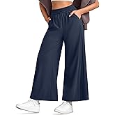 G4Free Comfy Fit Pants for Women Lightweight High Waisted Stretchy Yoga Wide Leg Ankle Pants for Hiking(Dark Navy,XXL,Regular)