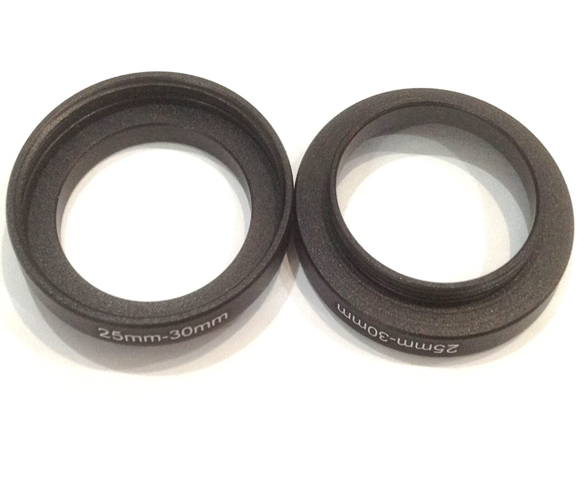 2x Metal 25-30mm Step Up Rings Video Camera Lens Screws Adapter Connect-ing Size 25mm To 30mm Filter Circle Diameters Holder Film 25-30 Attachment Connector Focus-ing Photo-graphy Parts Accessories