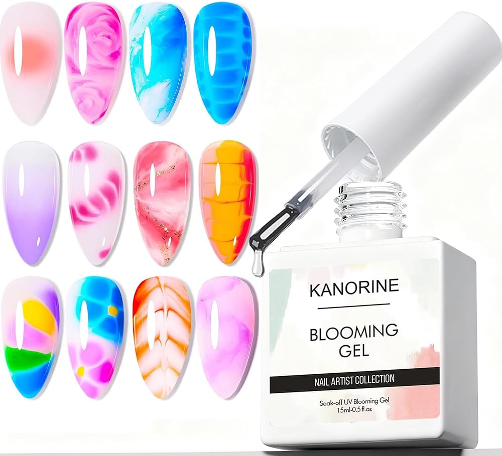 Kanorine 15ml Clear Blooming Gel Nail Polish Blossom UV Gel Polish
