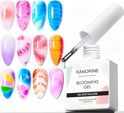 Kanorine 15ml Clear Blooming Gel Nail Polish Blossom UV Gel Polish