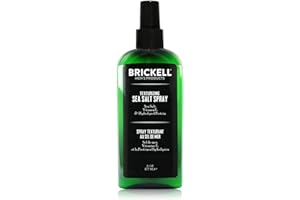 BRICKELL MEN'S PRODUCTS Brickell Men's Texturizing Sea Salt Spray for Men, Natural & Organic, Alcohol-Free, Lifts and Texturizes Hair for a Beach or Surfer Hair Style, 6 Ounce