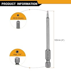 HARFINGTON H2.0 Hex Head Drill Bit Wrench 2mm