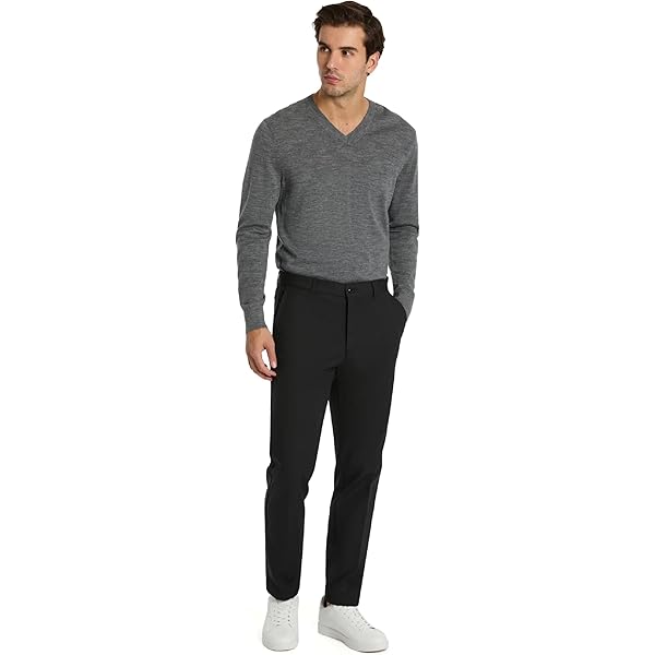 fitted lace wedding dress Michael Kors Black Solid Classic Pants|Black,30/30 at Amazon Men's Clothing  store main image 1