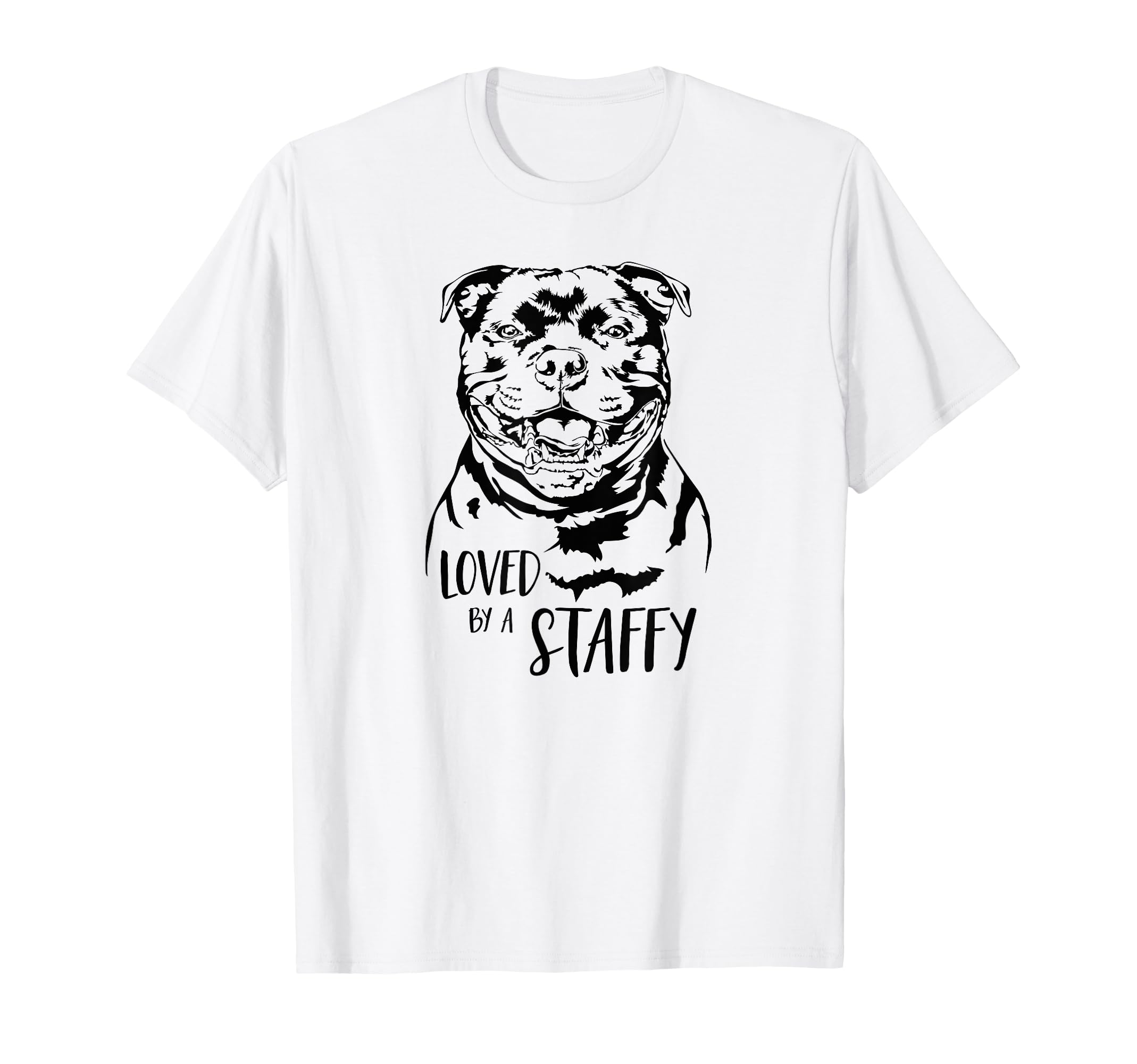Staffordshire Bull Terrier loved by a staffy dog saying T-Shirt