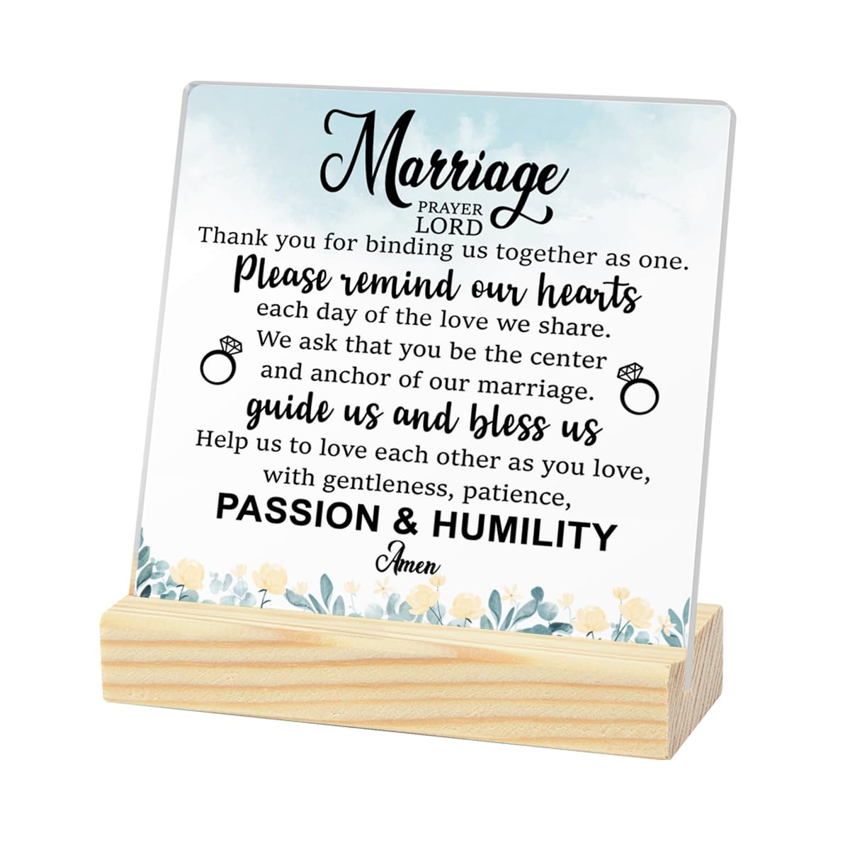 Christian Wedding Gifts - Acrylic Desk Decor Sign 4
