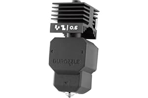 DUROZZLE 0.6mm Tungsten Carbide Nozzle Hotend for Bambu Lab P2S/H2D/H2S/A1/A1 mini 3D Printer, High Thermal Conductivity Abrasion Resistance, with Silicone Cover Sock