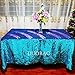 DUOBAO Aqua to Lavender Gradient Sequin Tablecloth:50x50 Inch Sparkly Mermaid Table Cover for Party Decorations