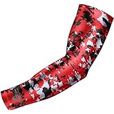 Bucwild Sports Compression Arm Sleeve - Youth &amp; Adult Sizes - Baseball Football Basketball Sports (1 Arm Sleeve)