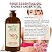 Biofinest Rose Essential Oil Shower Gel - Aromatherapy Luxury Spa Gift Set - Natural Fragrance Body Wash - Organic Moisturizing Bubble Bath - Paraben Sulfate Free - For Dry Skin Acne Women Men Kids