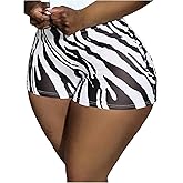 WDIRARA Women's High Waist Stretch Skinny Mini Biker Casual Shorts