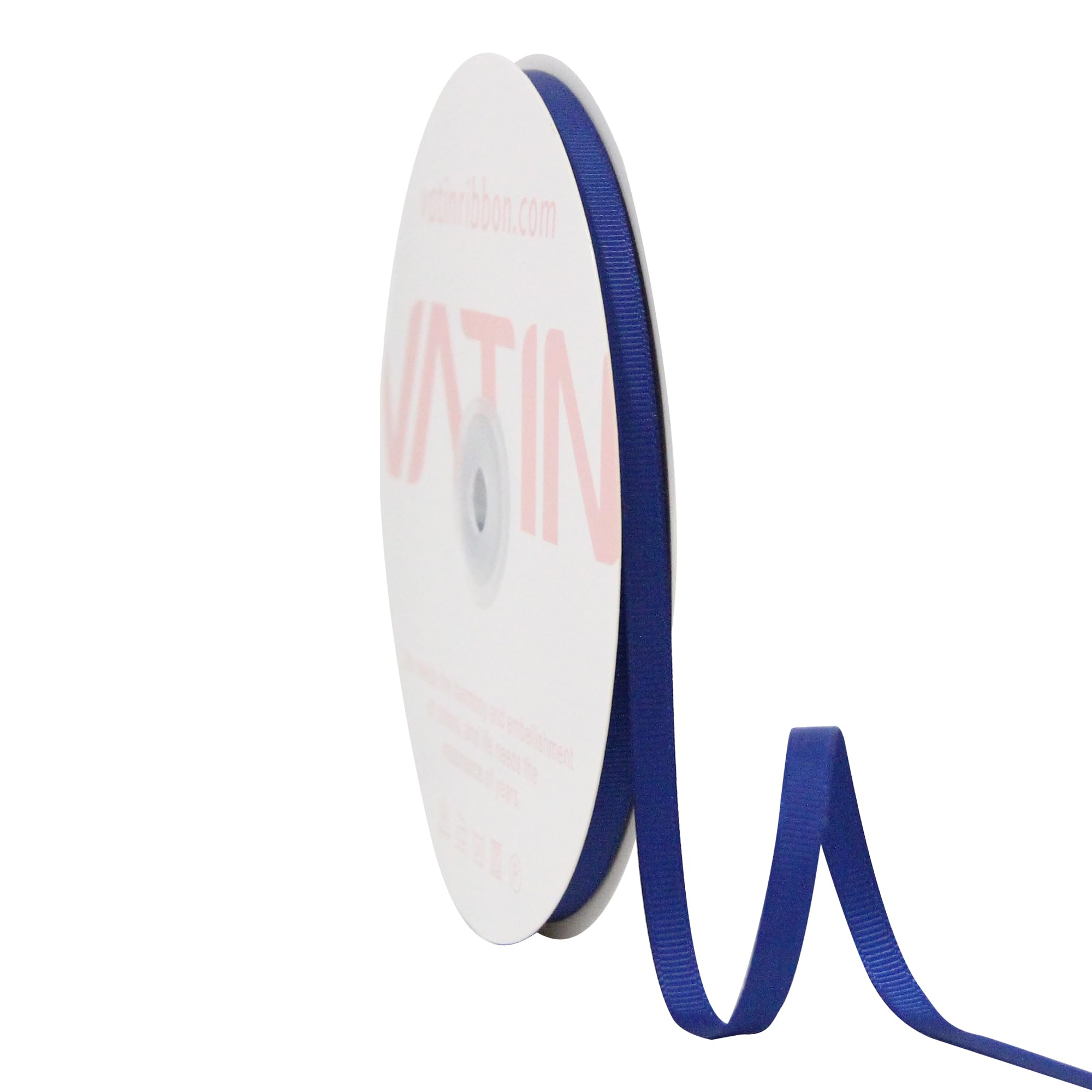 VATIN Solid 6 mm X 45 Metres Century Blue Grosgrain Ribbon 45 Metres Each Roll Perfect for Crafts, Wedding Decor, DIY Hair Accessories, Sewing, Gift Package Wrapping and More