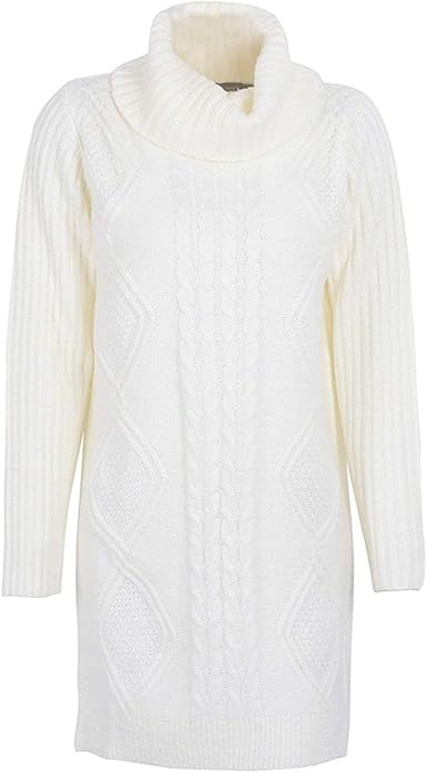 cream turtleneck sweater dress