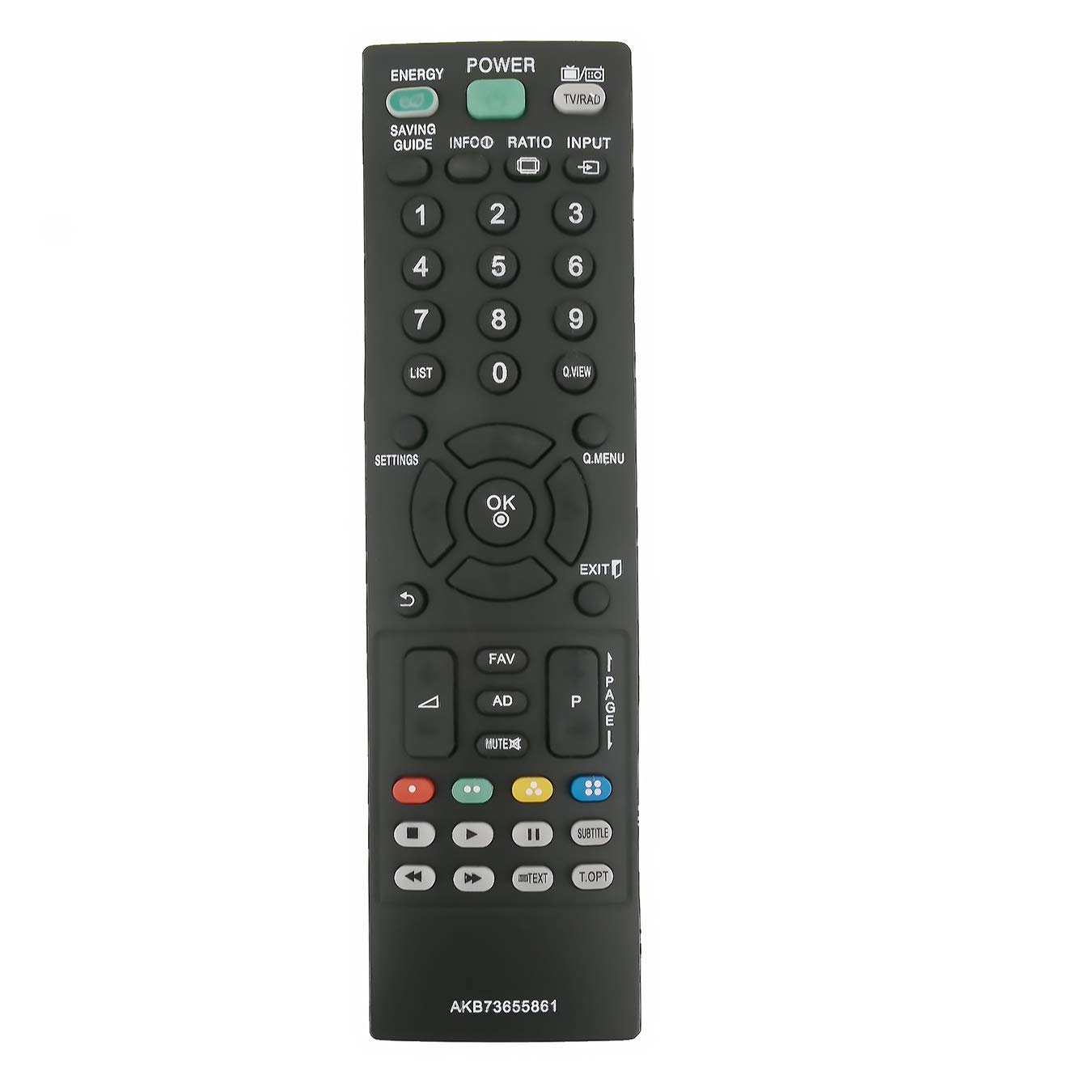 VINABTY AKB73655861 Replacement Remote Control Fit for LG Sub AKB73655802 32LS3400 32LS3500 42LS3400 22LS3510 32LS3410 26LS 3510 47LS4500 32LS351037CS560 42CS560 32CS460-UC 37CS560-UE 42CS530-UB