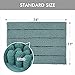 Cloud Mountain Non-Slip Microfiber Bath Rugs Chenille Floor Mat Ultra Soft Washable Bathroom Fast Water Absorbent Bedroom Area Rugs Turquoise