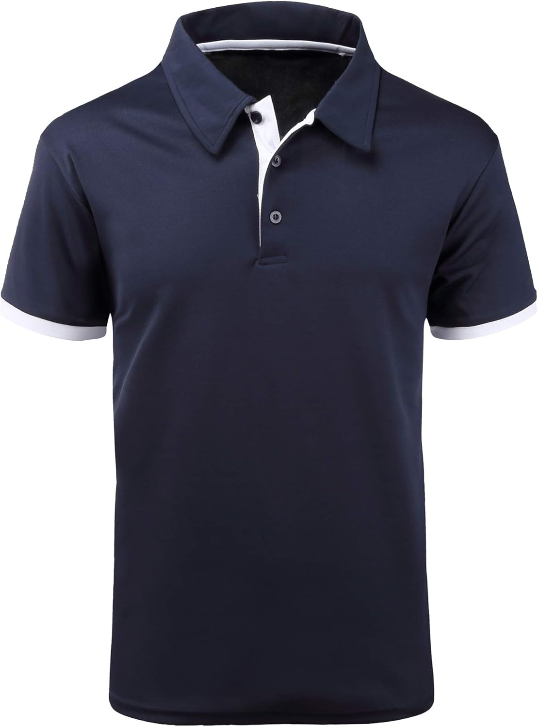 ZITY Mens Polo Shirt Cool Quick-Dry Sweat-Wicking Color Block Short Sleeve Sports Golf Tennis T-Shirt: Clothing
