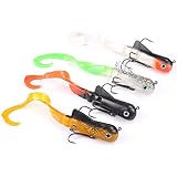 Mizugiwa 8"/20cm 45g Pike Musky Dawg Fishing Soft Bait Lure Zabder Freshwater Tackle Bull Coarse Pack of 4