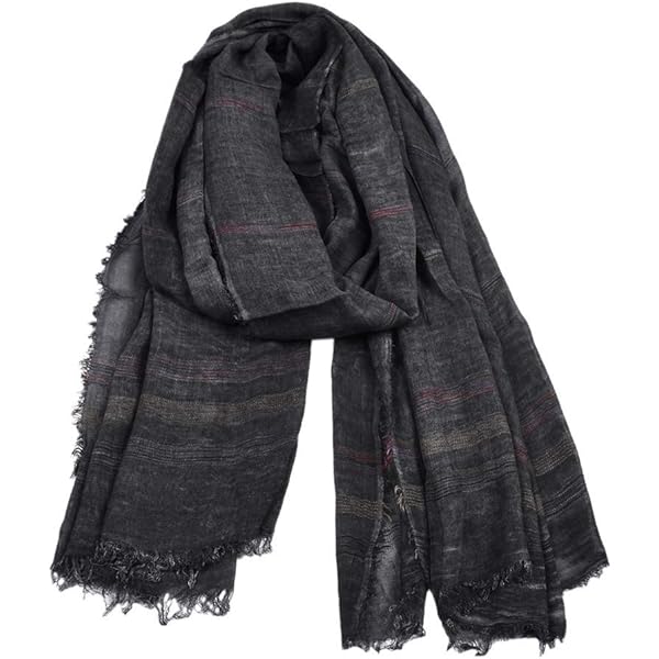 Shanlin Unisex Cotton Scarves for Men and Women (2-Ton Grey